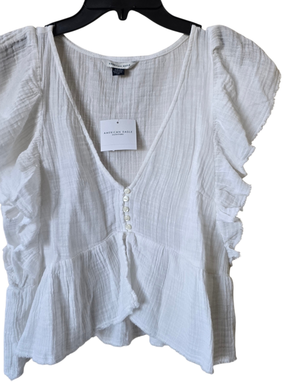 American Eagle Outfitters White Ruffle Tiered Maxi Skirt Set - Picture 10 of 13